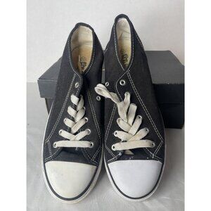 Size 10 -  OT Revolution Canvas Tennis Shoes Sneakers Black Low Top, No‎ box
